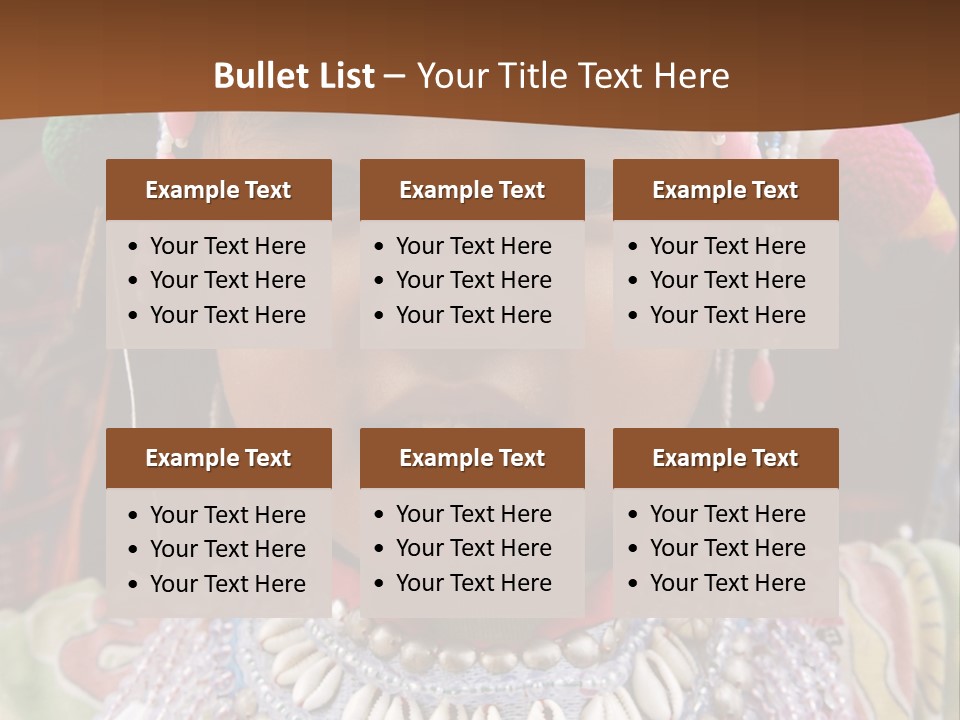 A Young Child Wearing A Headdress Is Smiling For The Camera PowerPoint Template