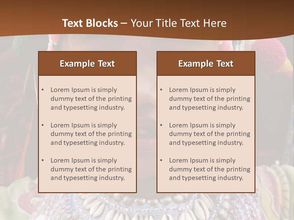 A Young Child Wearing A Headdress Is Smiling For The Camera PowerPoint Template