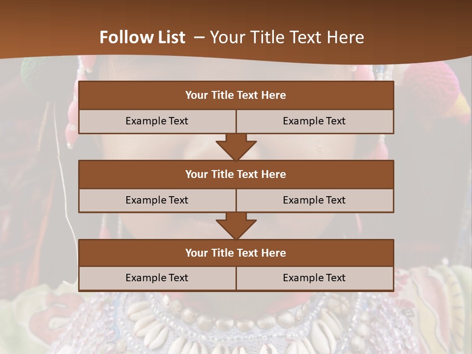 A Young Child Wearing A Headdress Is Smiling For The Camera PowerPoint Template