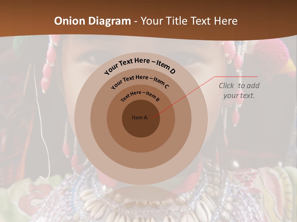 A Young Child Wearing A Headdress Is Smiling For The Camera PowerPoint Template