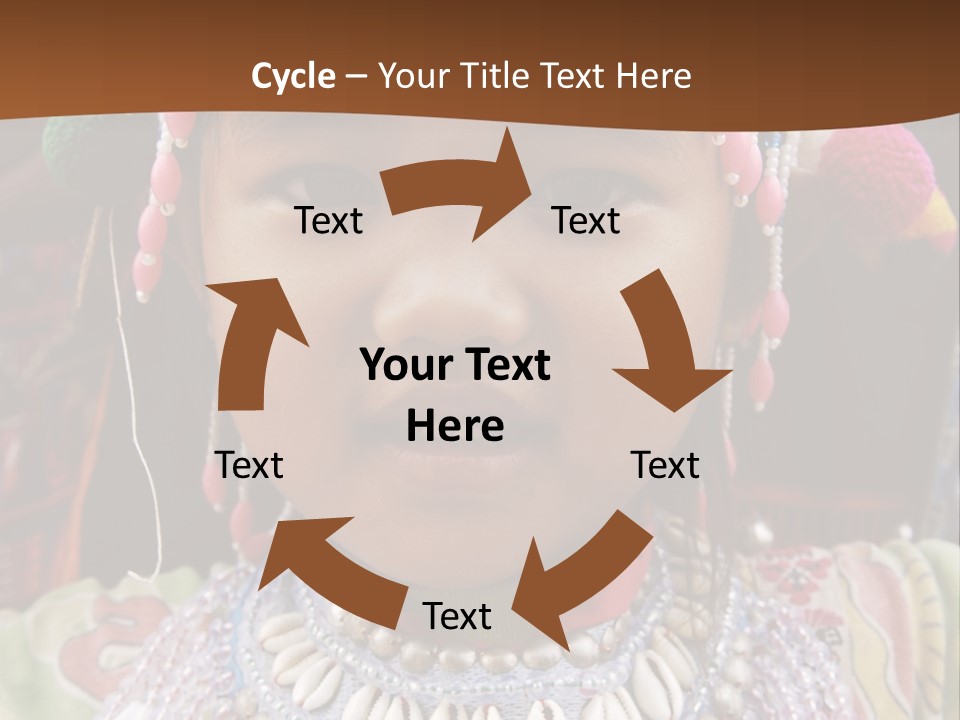 A Young Child Wearing A Headdress Is Smiling For The Camera PowerPoint Template