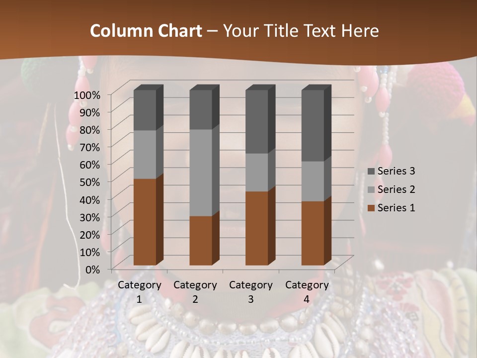 A Young Child Wearing A Headdress Is Smiling For The Camera PowerPoint Template