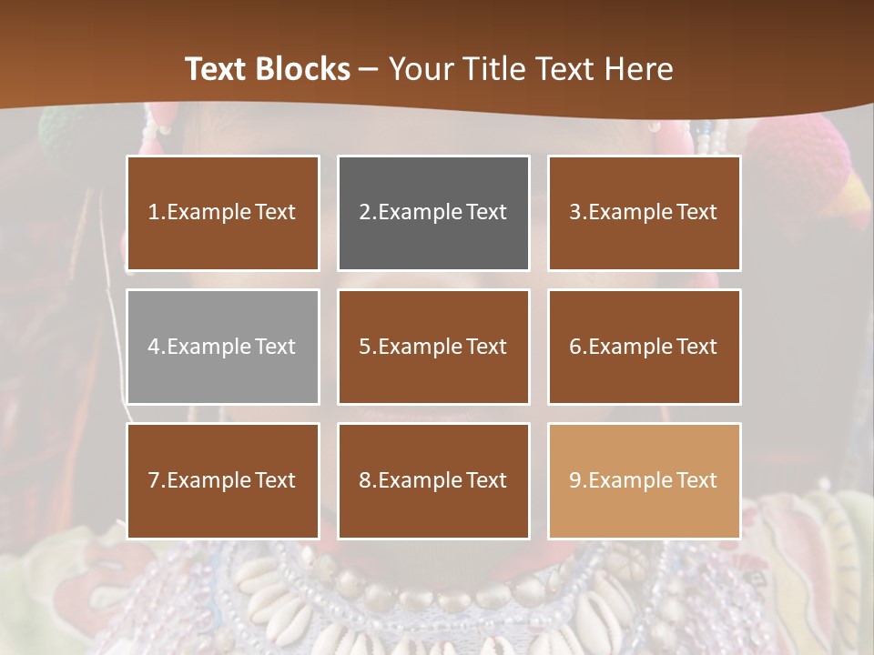 A Young Child Wearing A Headdress Is Smiling For The Camera PowerPoint Template