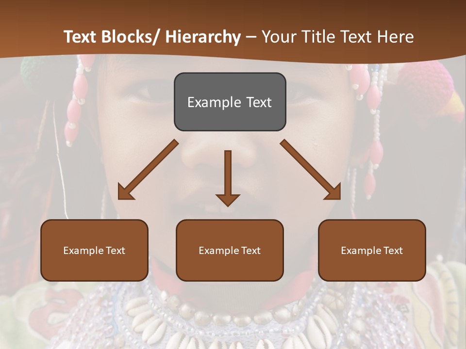 A Young Child Wearing A Headdress Is Smiling For The Camera PowerPoint Template