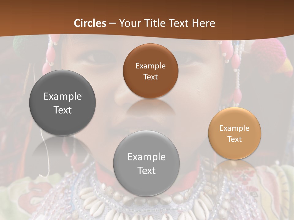 A Young Child Wearing A Headdress Is Smiling For The Camera PowerPoint Template