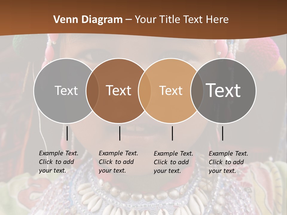 A Young Child Wearing A Headdress Is Smiling For The Camera PowerPoint Template