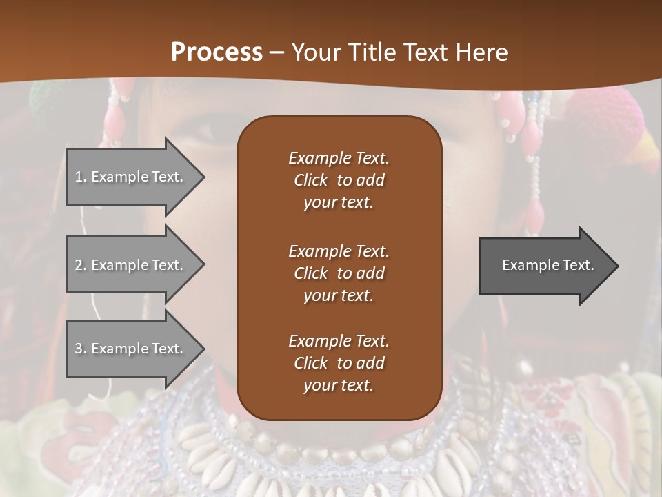 A Young Child Wearing A Headdress Is Smiling For The Camera PowerPoint Template