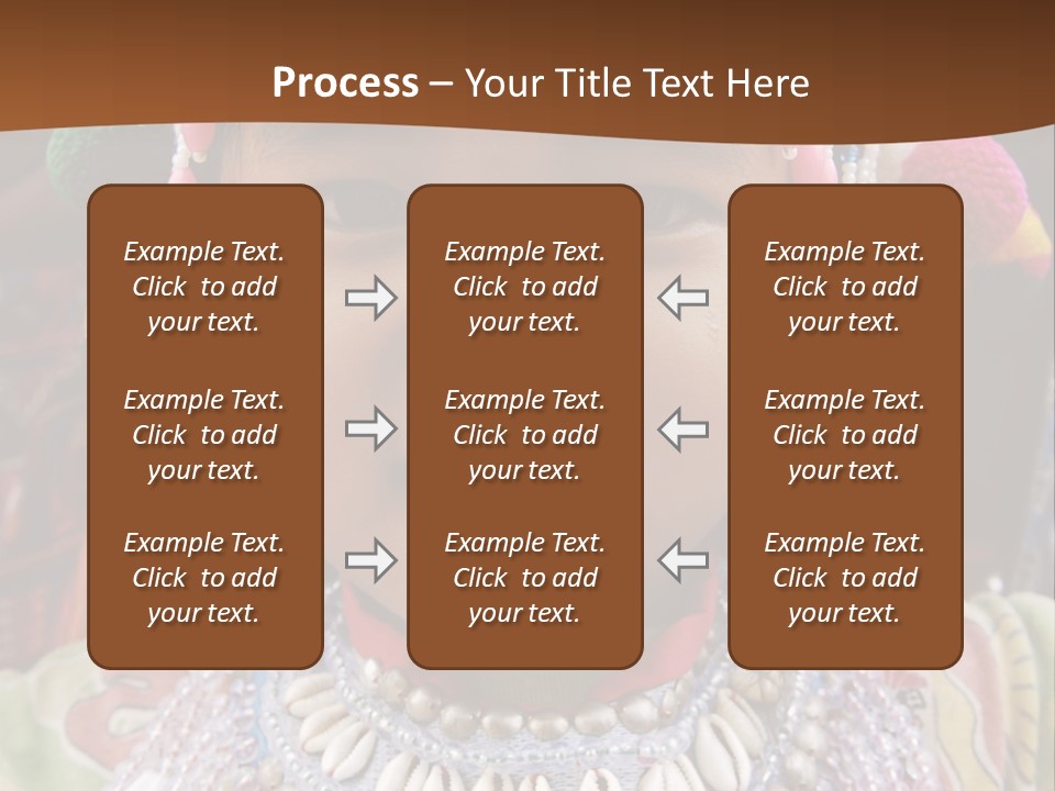 A Young Child Wearing A Headdress Is Smiling For The Camera PowerPoint Template
