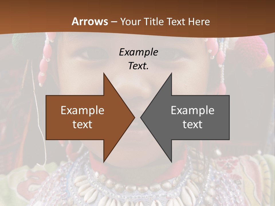 A Young Child Wearing A Headdress Is Smiling For The Camera PowerPoint Template