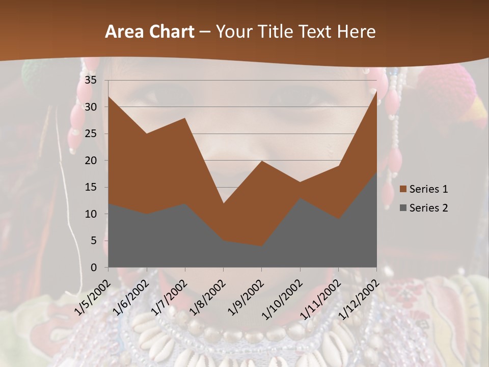A Young Child Wearing A Headdress Is Smiling For The Camera PowerPoint Template