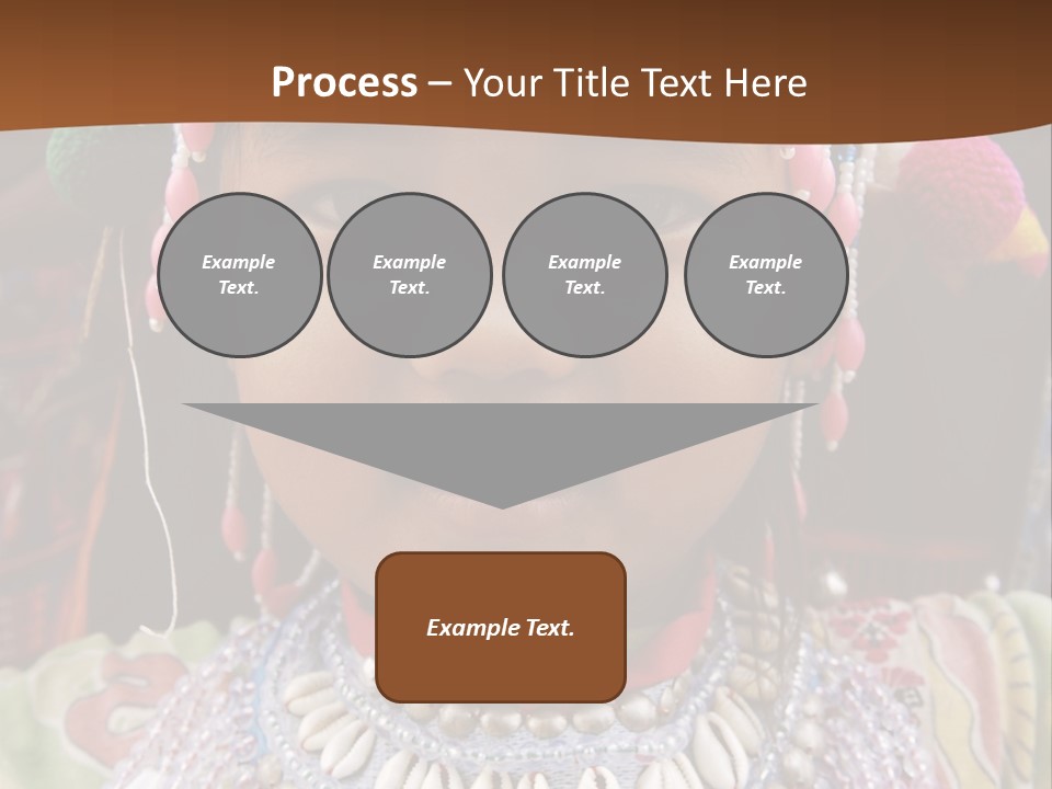 A Young Child Wearing A Headdress Is Smiling For The Camera PowerPoint Template
