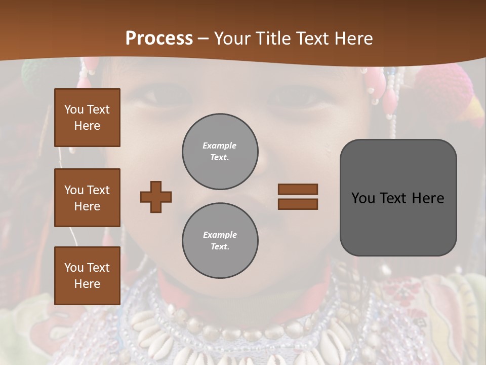 A Young Child Wearing A Headdress Is Smiling For The Camera PowerPoint Template