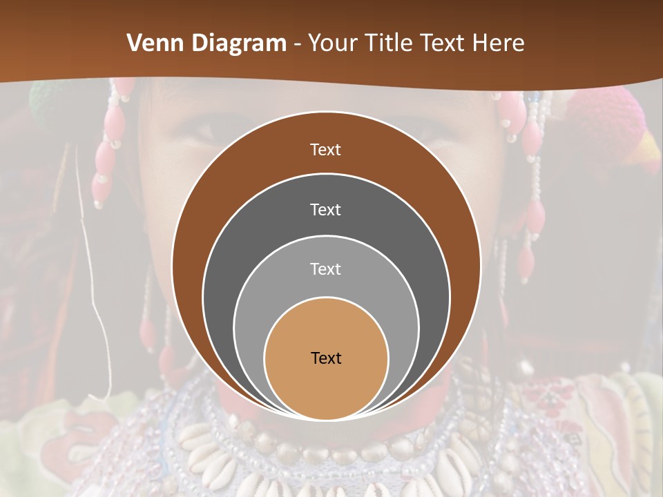 A Young Child Wearing A Headdress Is Smiling For The Camera PowerPoint Template