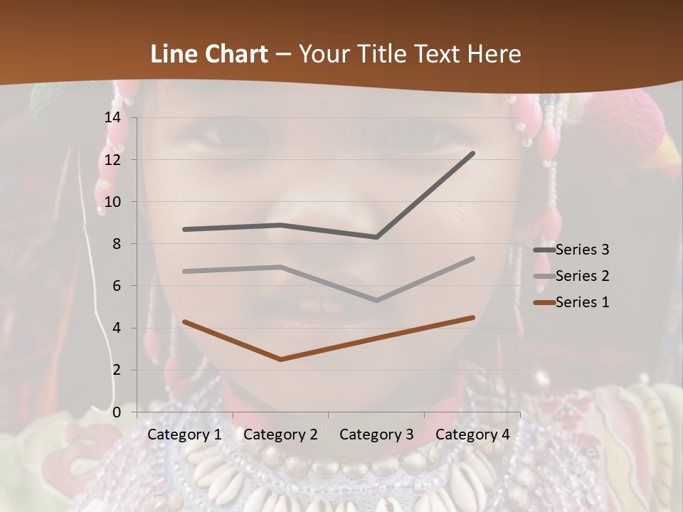 A Young Child Wearing A Headdress Is Smiling For The Camera PowerPoint Template