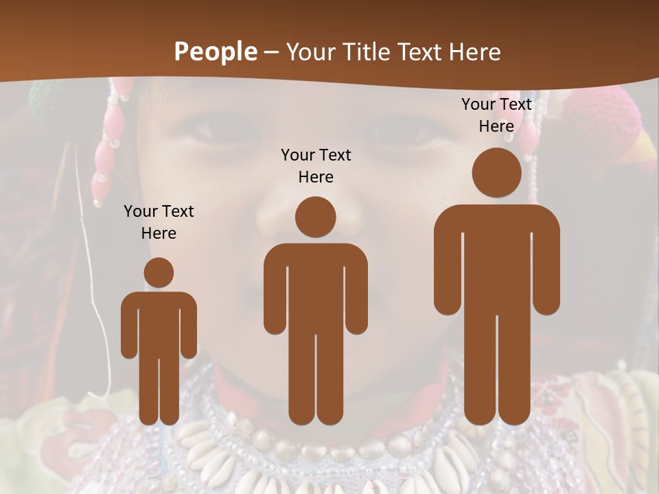 A Young Child Wearing A Headdress Is Smiling For The Camera PowerPoint Template