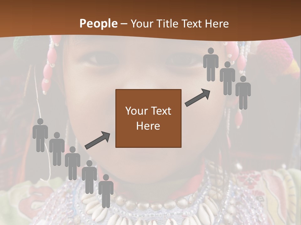 A Young Child Wearing A Headdress Is Smiling For The Camera PowerPoint Template
