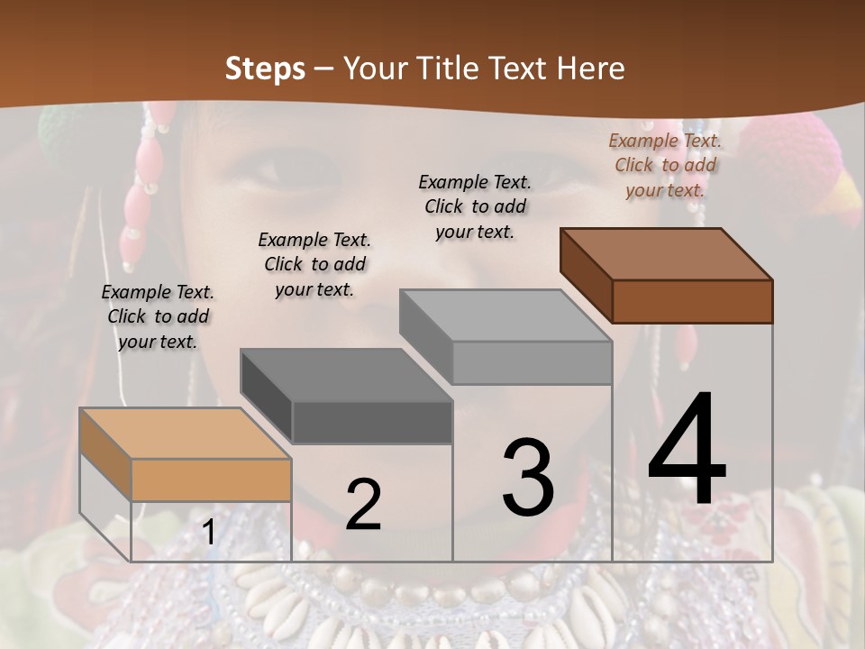 A Young Child Wearing A Headdress Is Smiling For The Camera PowerPoint Template