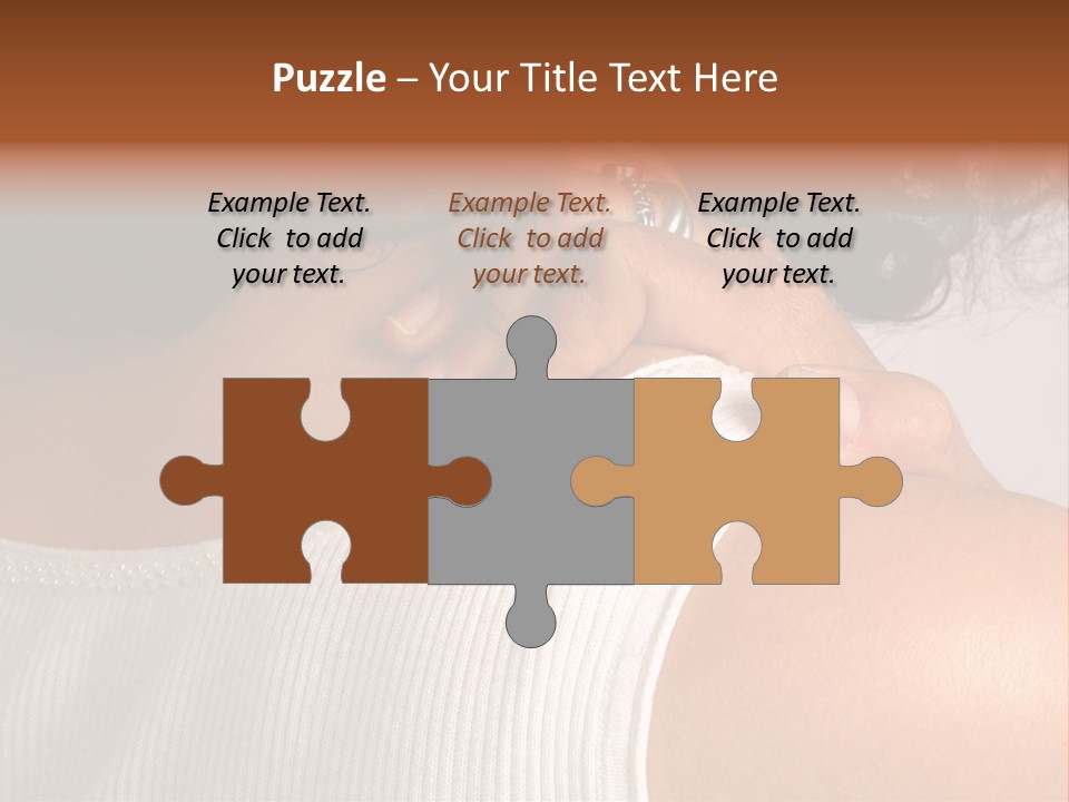 A Woman With A Ring On Her Neck PowerPoint Template