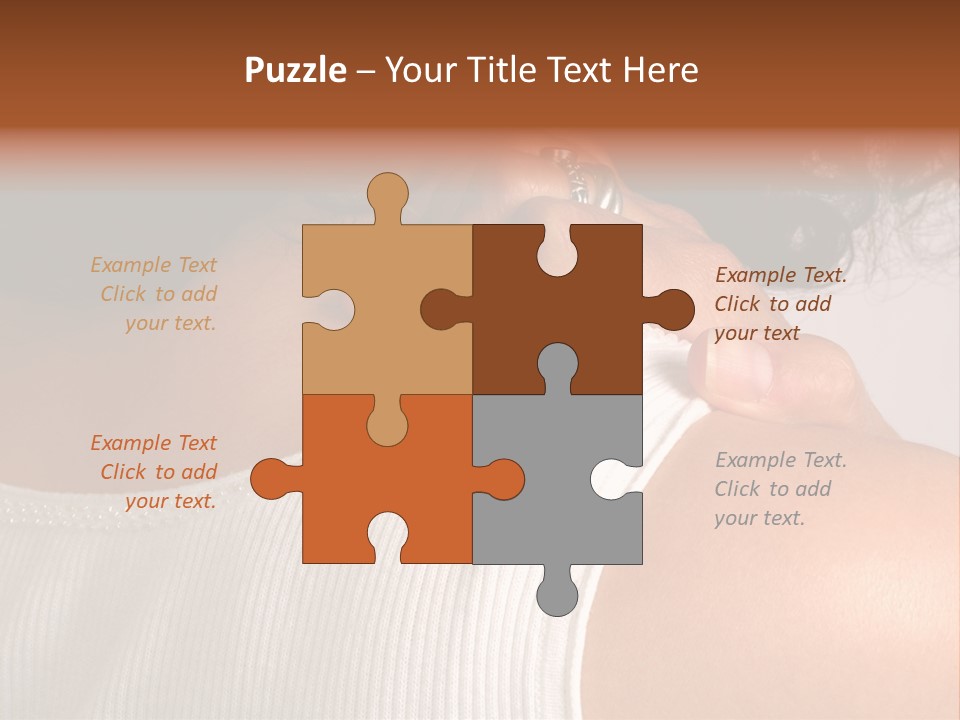 A Woman With A Ring On Her Neck PowerPoint Template