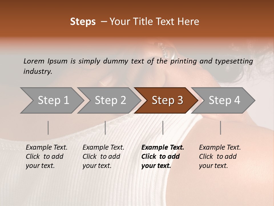 A Woman With A Ring On Her Neck PowerPoint Template