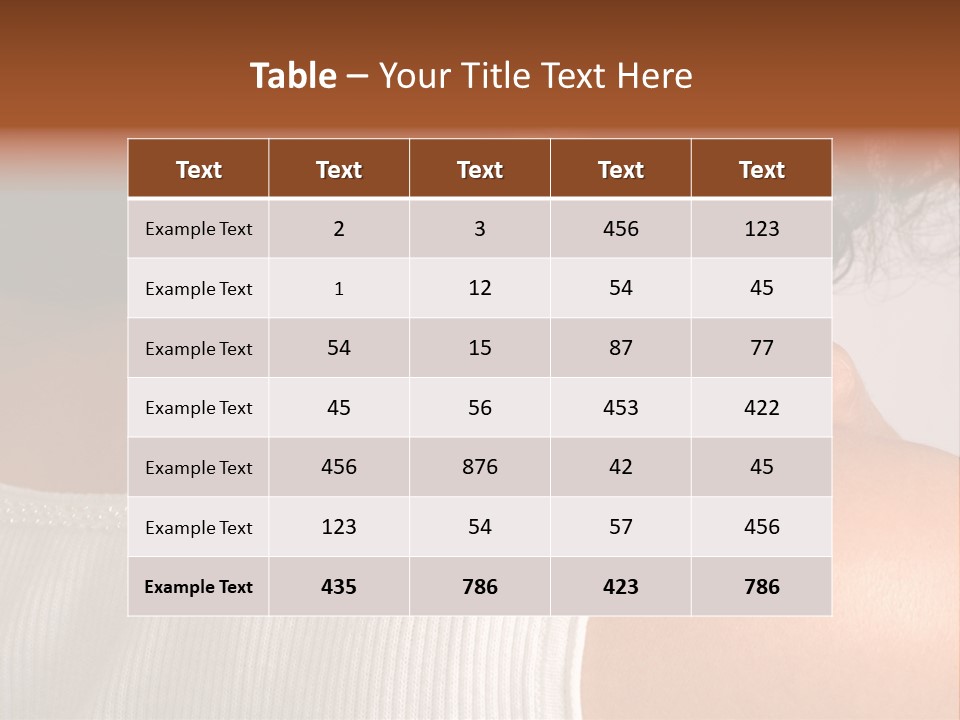A Woman With A Ring On Her Neck PowerPoint Template