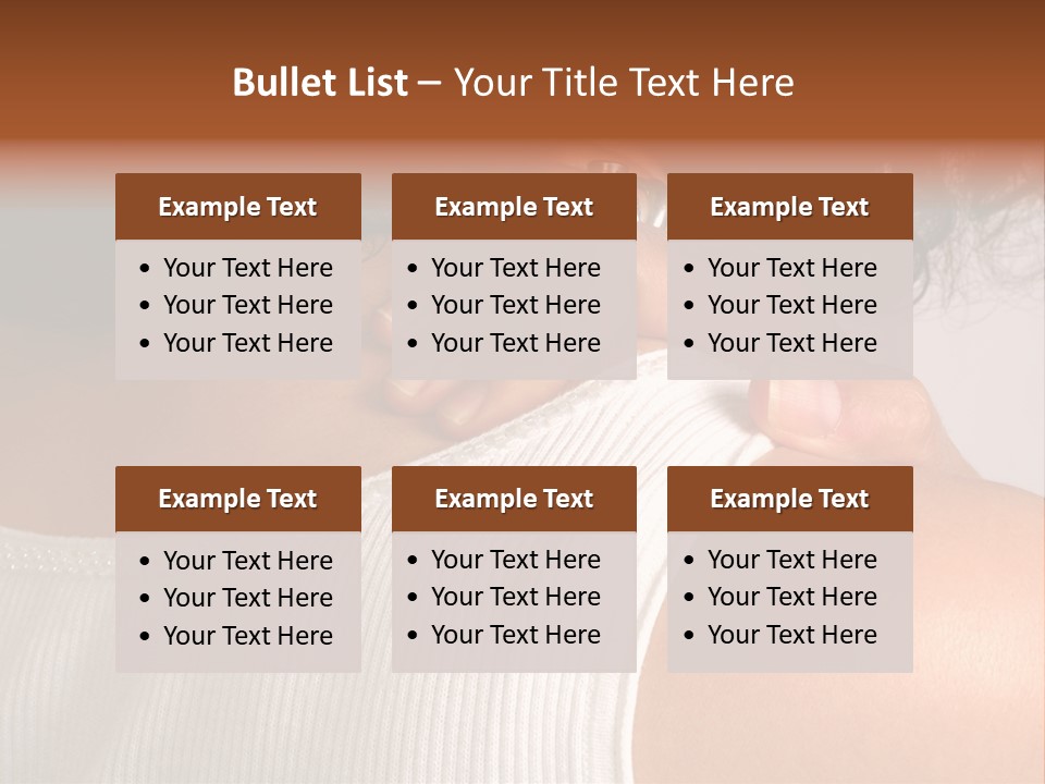 A Woman With A Ring On Her Neck PowerPoint Template