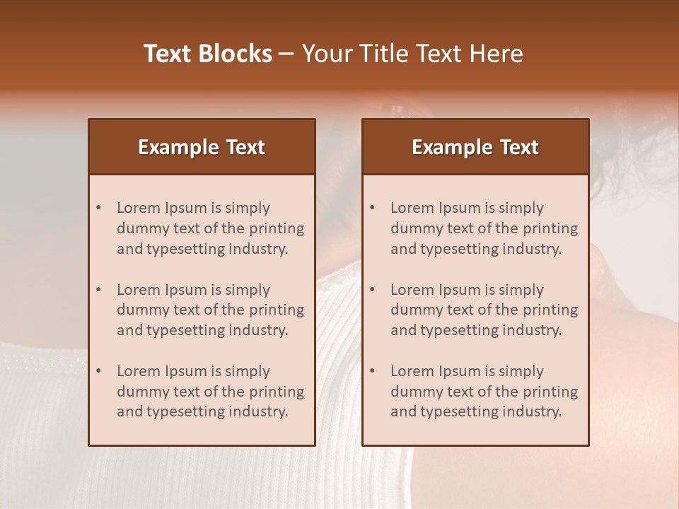 A Woman With A Ring On Her Neck PowerPoint Template