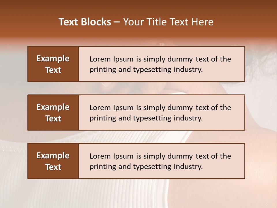 A Woman With A Ring On Her Neck PowerPoint Template