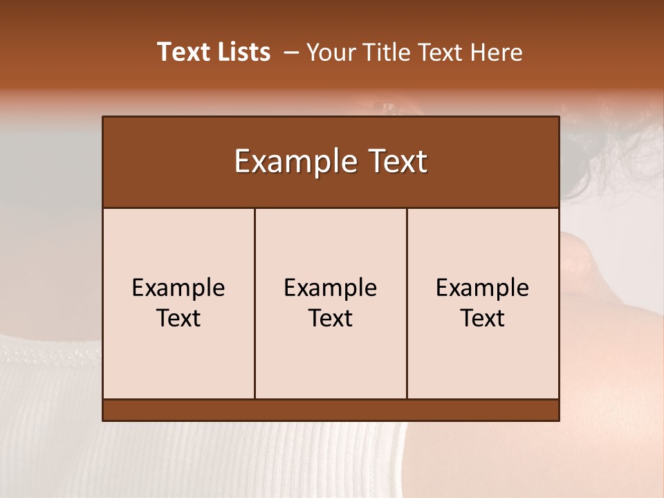 A Woman With A Ring On Her Neck PowerPoint Template