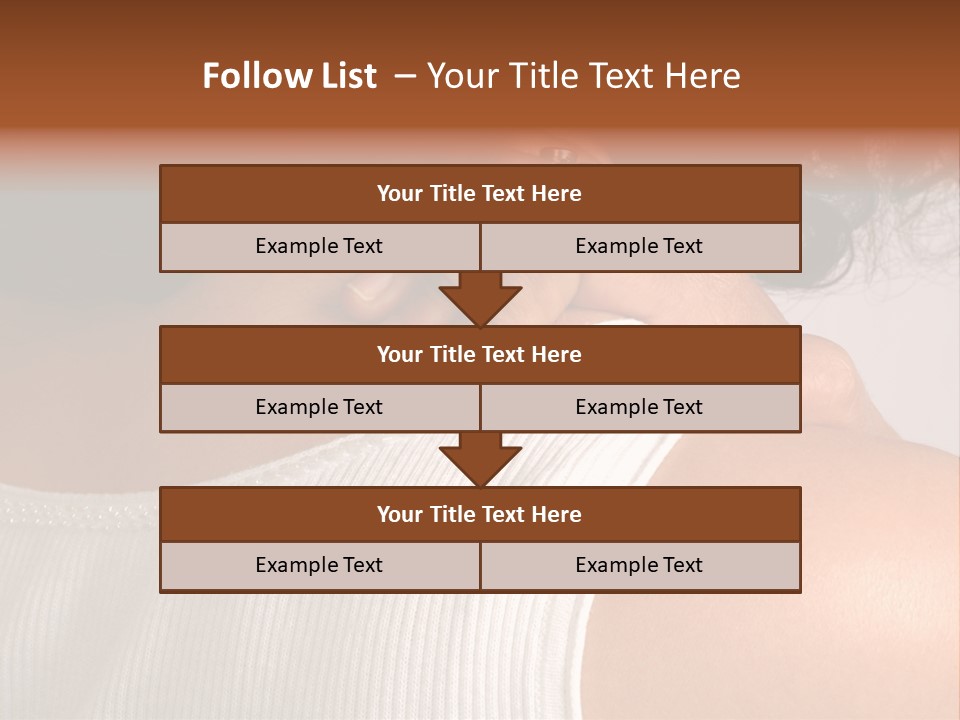 A Woman With A Ring On Her Neck PowerPoint Template