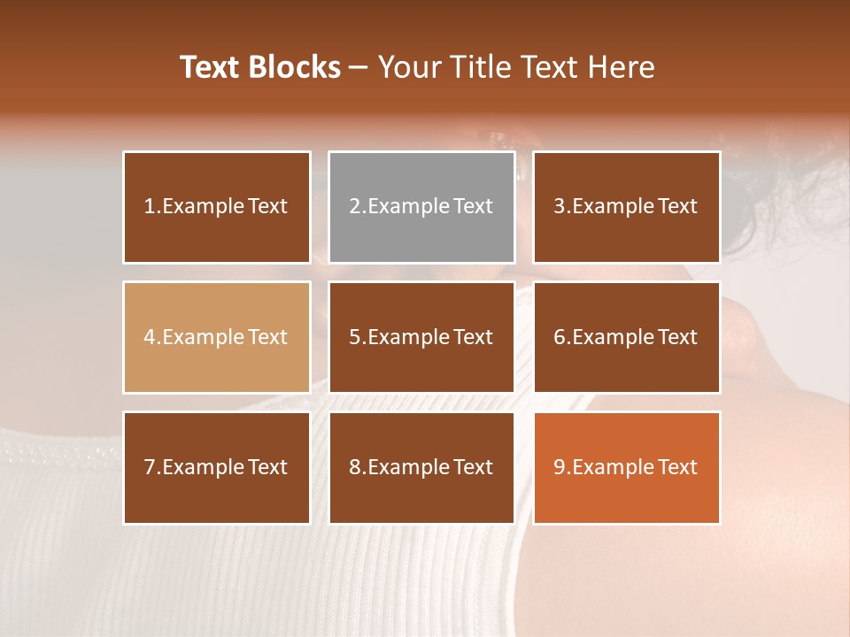 A Woman With A Ring On Her Neck PowerPoint Template