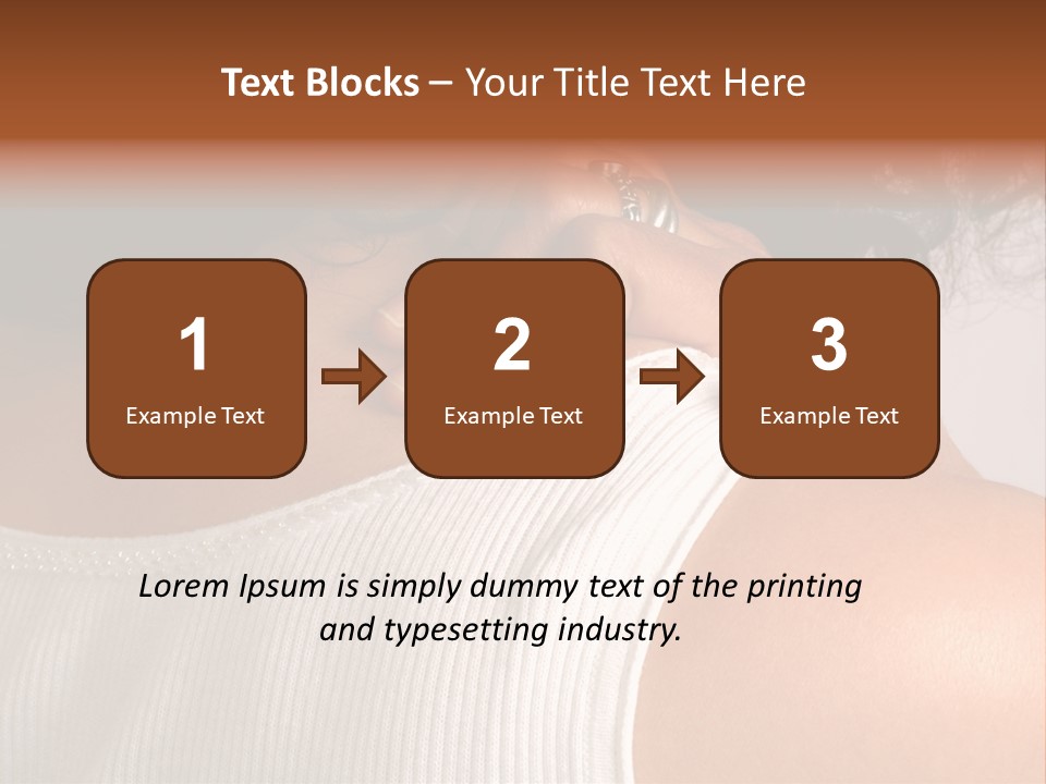 A Woman With A Ring On Her Neck PowerPoint Template