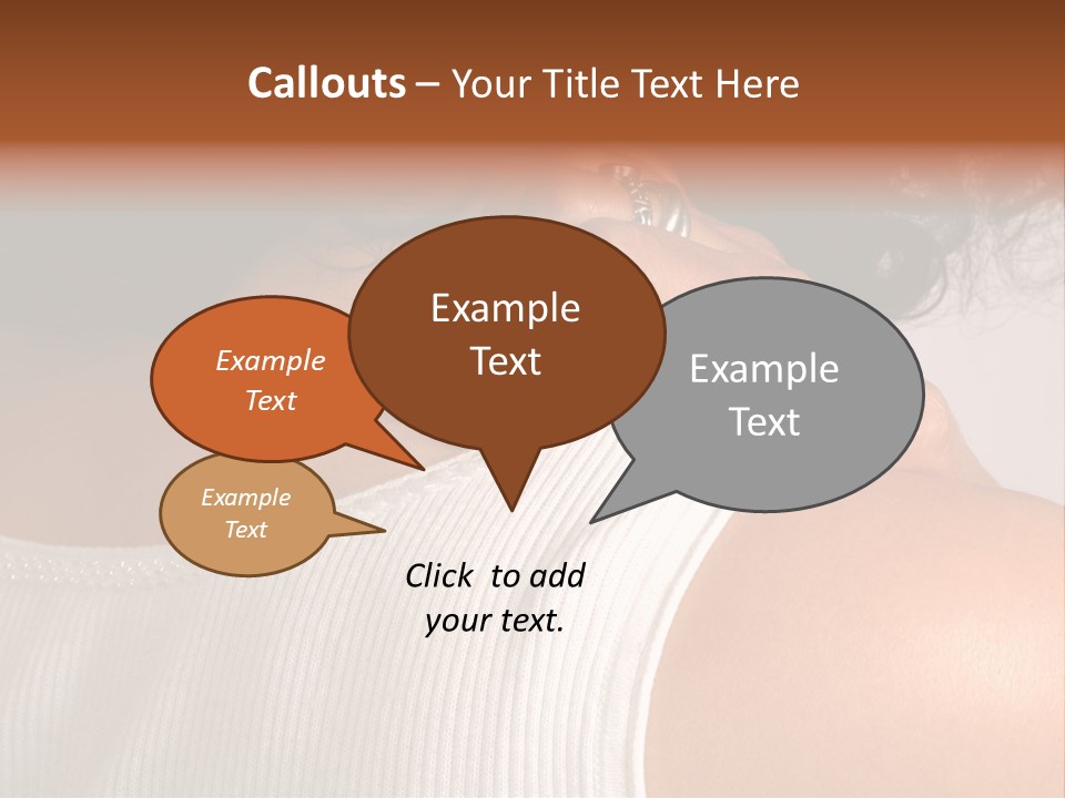 A Woman With A Ring On Her Neck PowerPoint Template