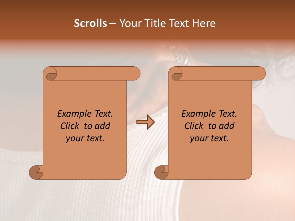A Woman With A Ring On Her Neck PowerPoint Template