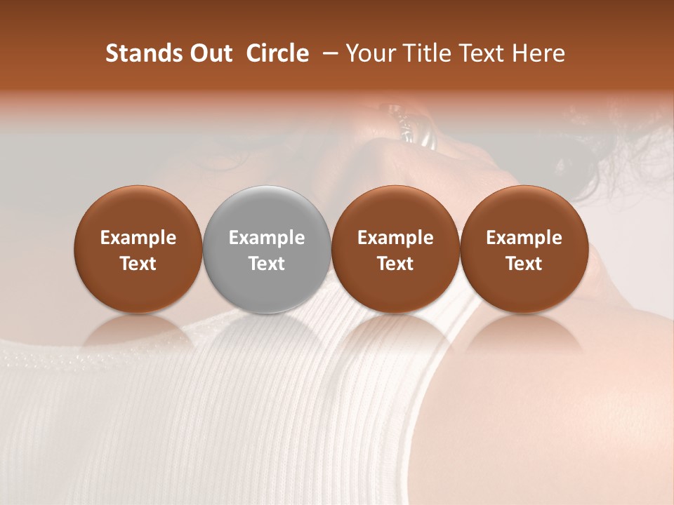 A Woman With A Ring On Her Neck PowerPoint Template