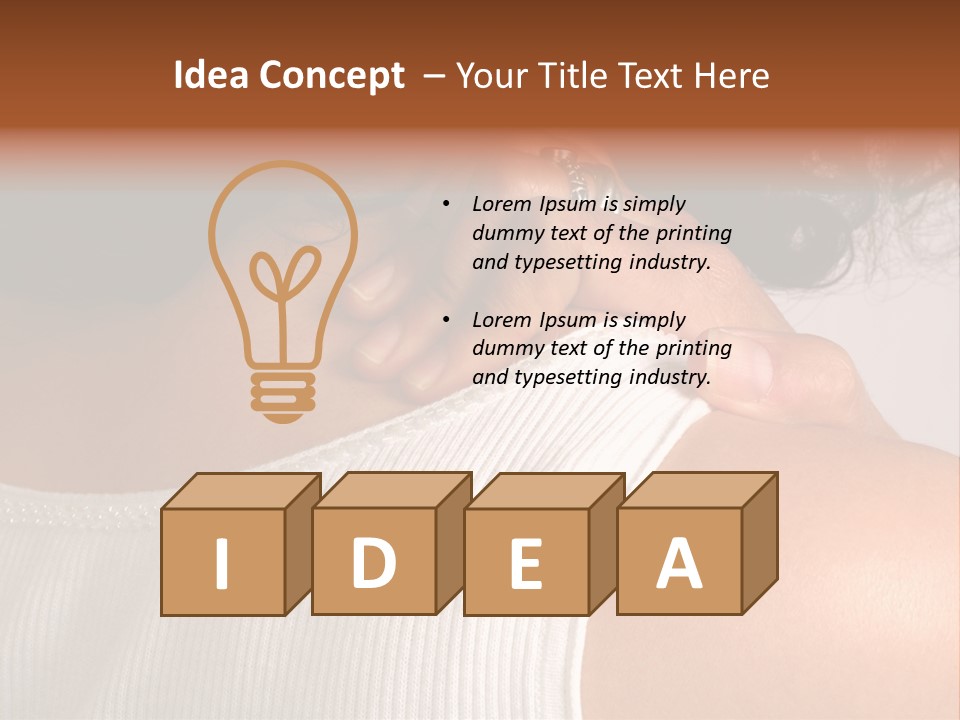 A Woman With A Ring On Her Neck PowerPoint Template