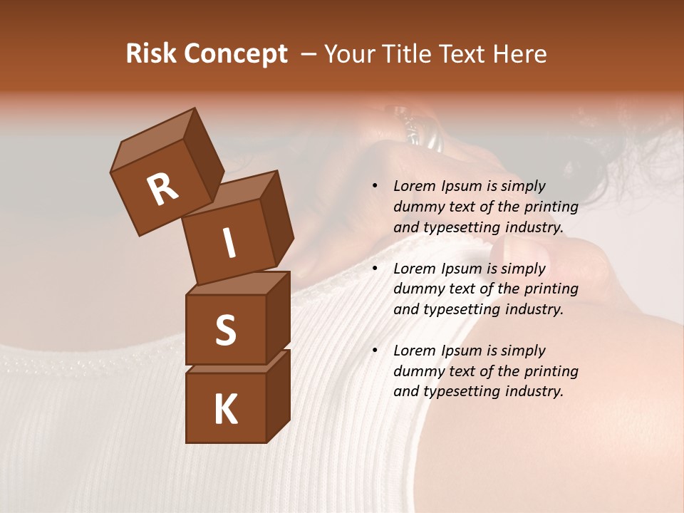 A Woman With A Ring On Her Neck PowerPoint Template