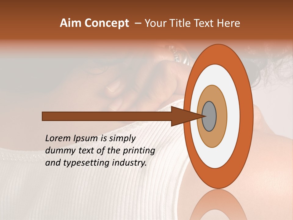 A Woman With A Ring On Her Neck PowerPoint Template