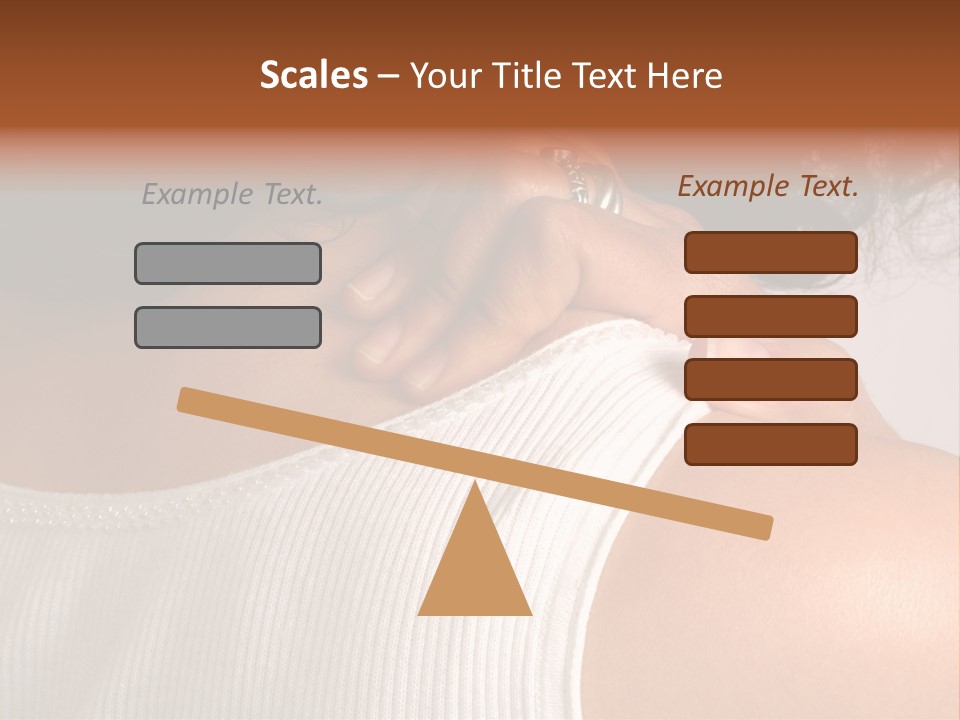 A Woman With A Ring On Her Neck PowerPoint Template