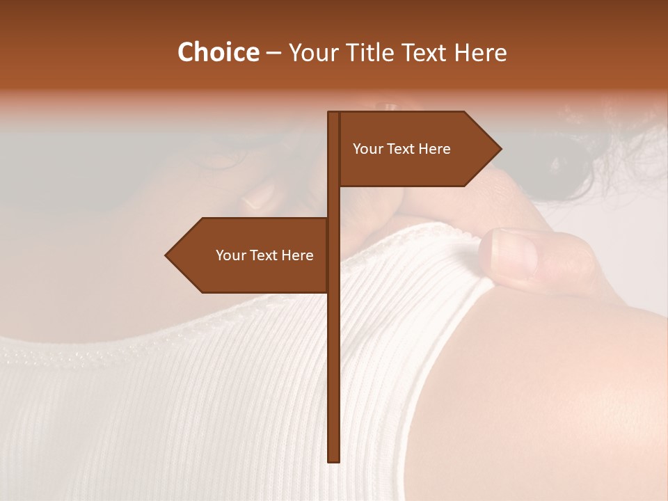 A Woman With A Ring On Her Neck PowerPoint Template