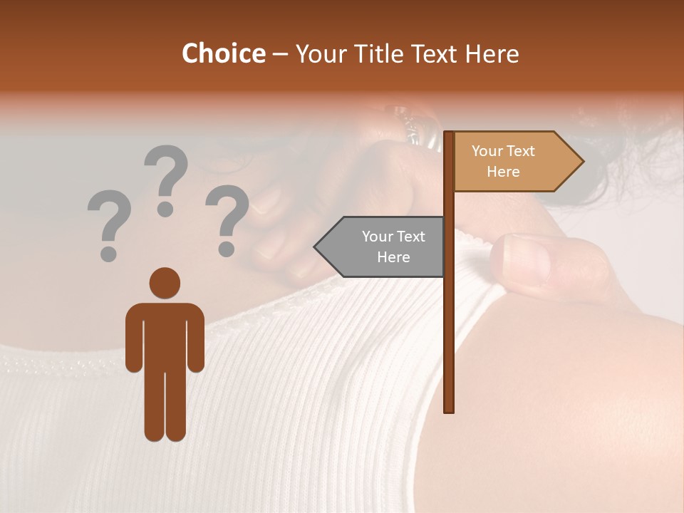 A Woman With A Ring On Her Neck PowerPoint Template