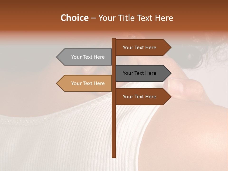 A Woman With A Ring On Her Neck PowerPoint Template