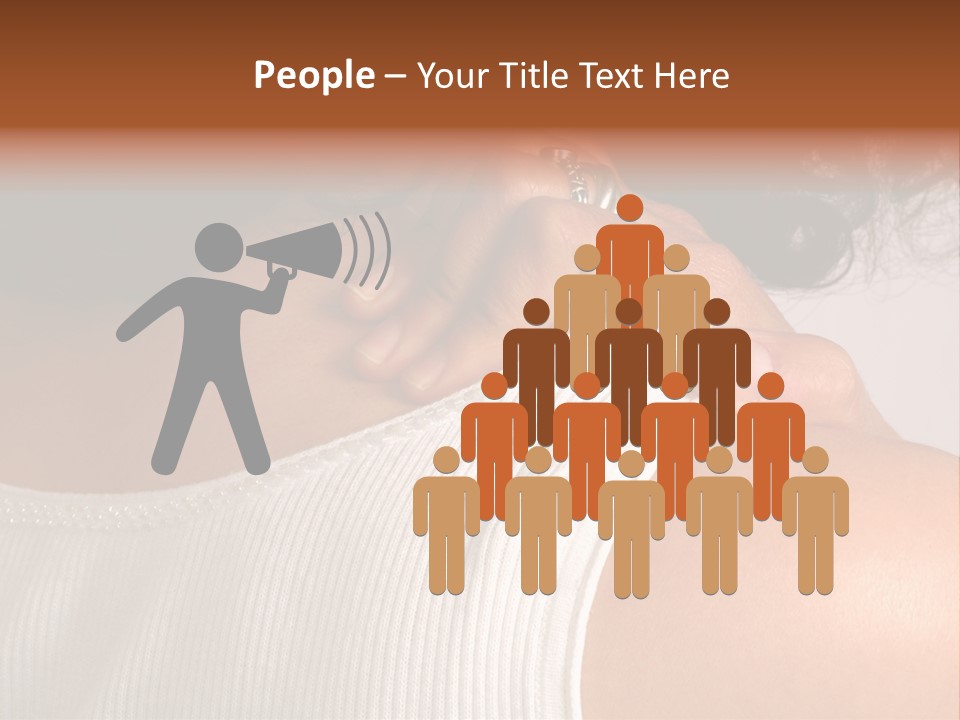 A Woman With A Ring On Her Neck PowerPoint Template