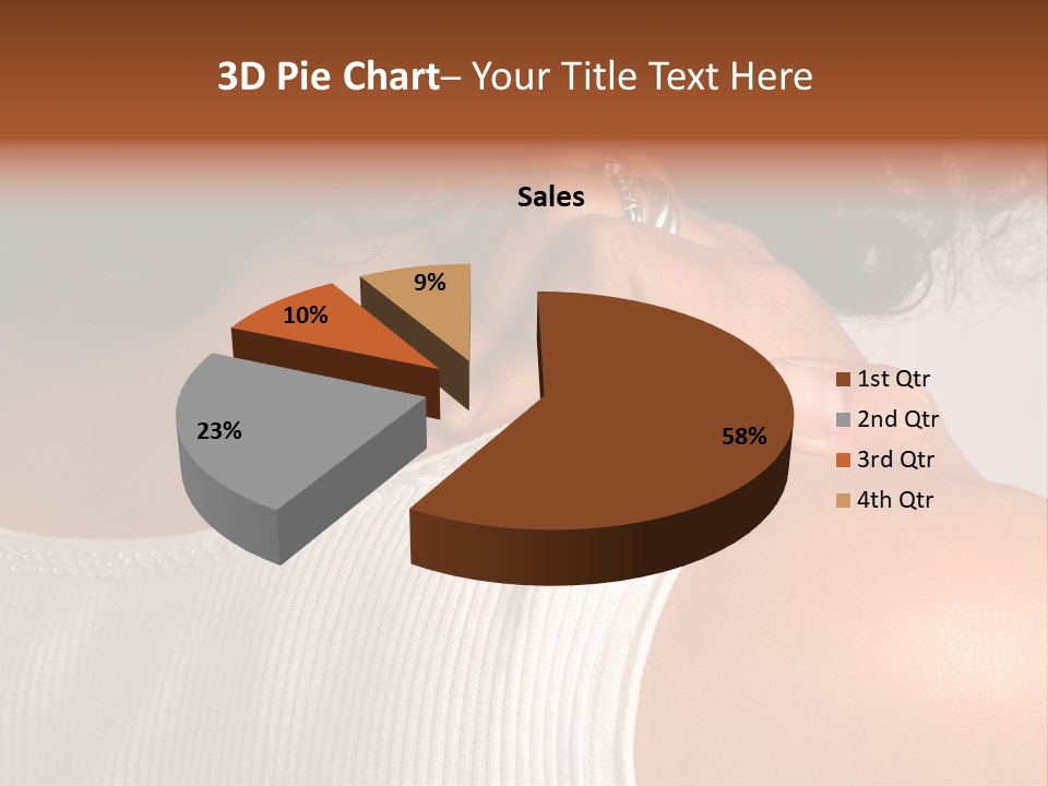 A Woman With A Ring On Her Neck PowerPoint Template