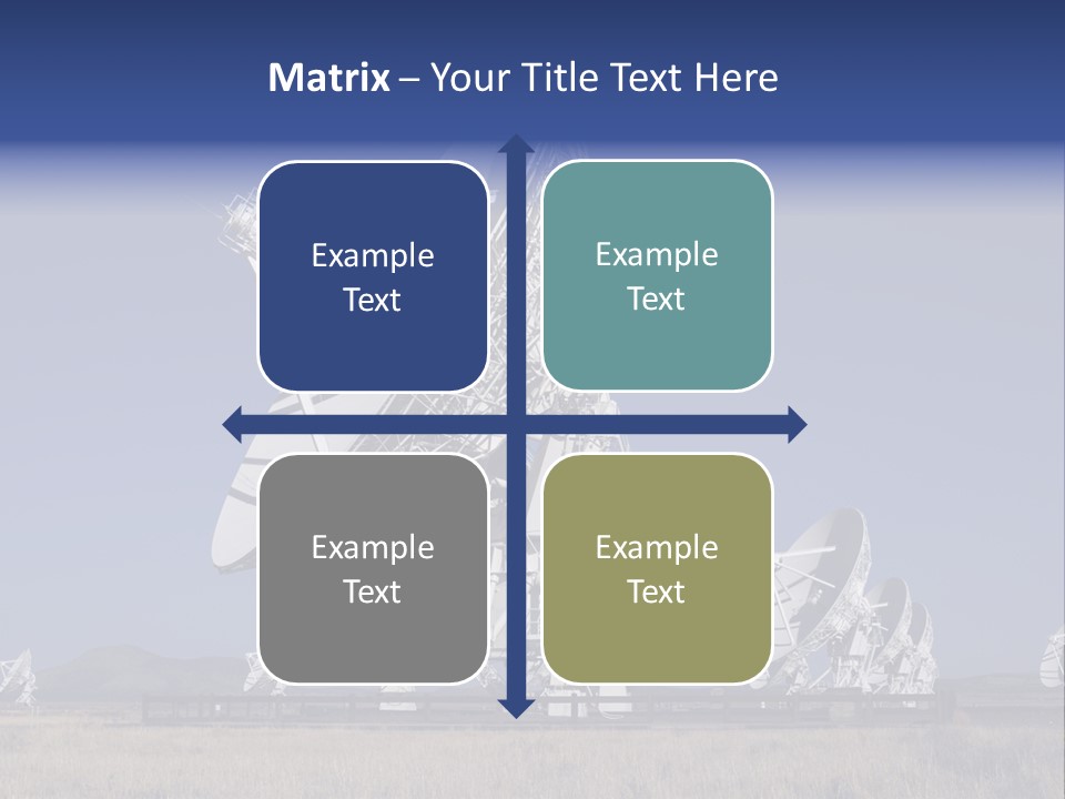 Giant Radio Telescopes In The Very Large Array, New Mexico. PowerPoint Template