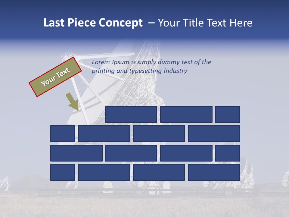 Giant Radio Telescopes In The Very Large Array, New Mexico. PowerPoint Template