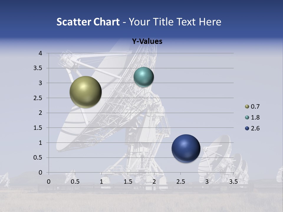 Giant Radio Telescopes In The Very Large Array, New Mexico. PowerPoint Template