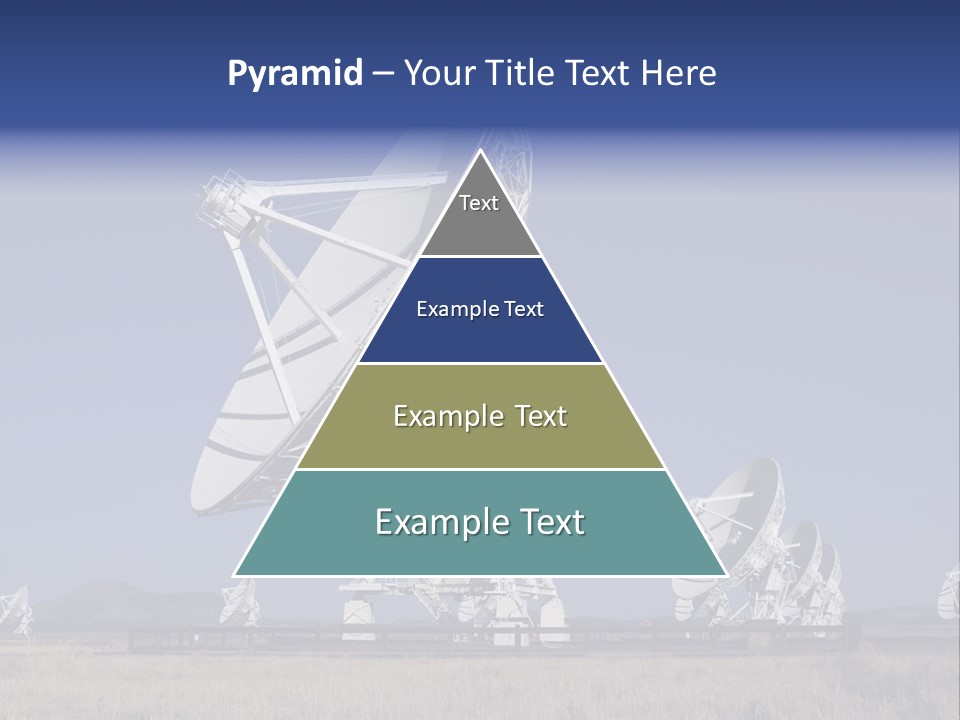 Giant Radio Telescopes In The Very Large Array, New Mexico. PowerPoint Template