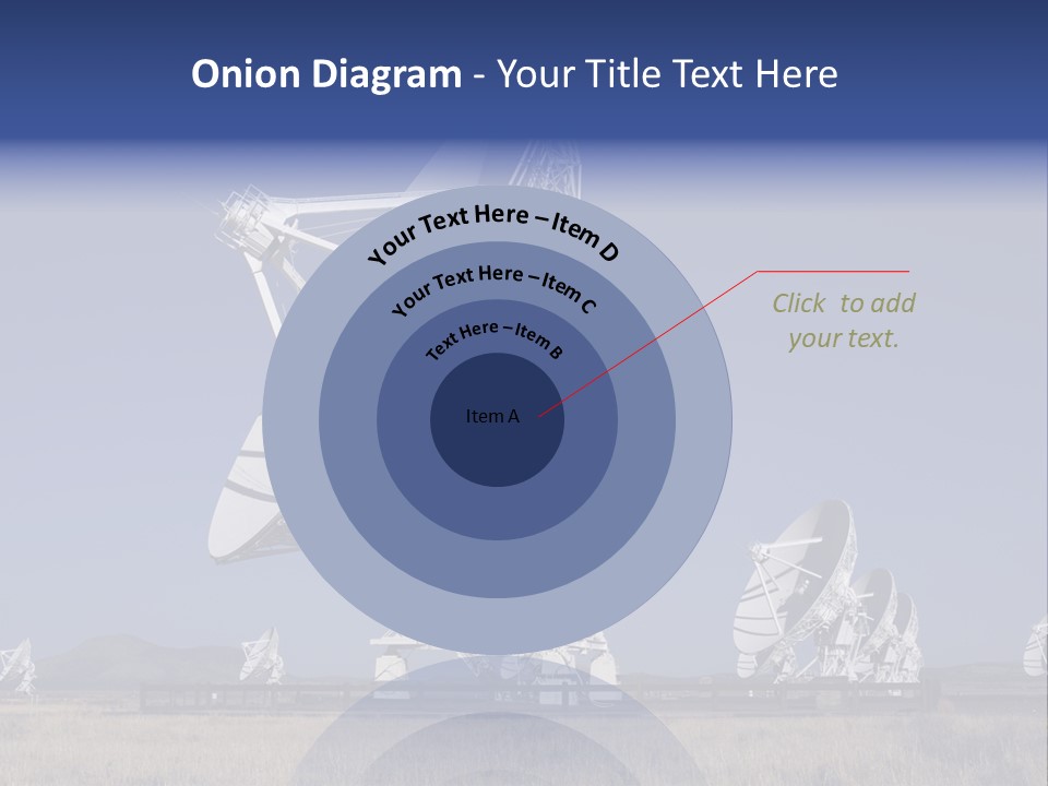 Giant Radio Telescopes In The Very Large Array, New Mexico. PowerPoint Template