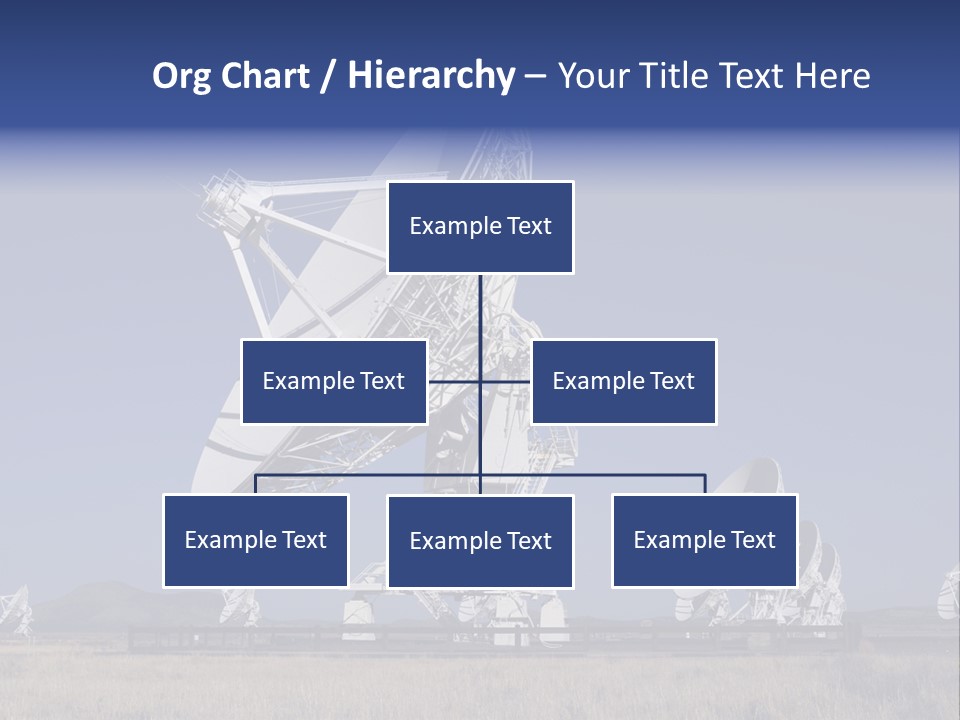 Giant Radio Telescopes In The Very Large Array, New Mexico. PowerPoint Template